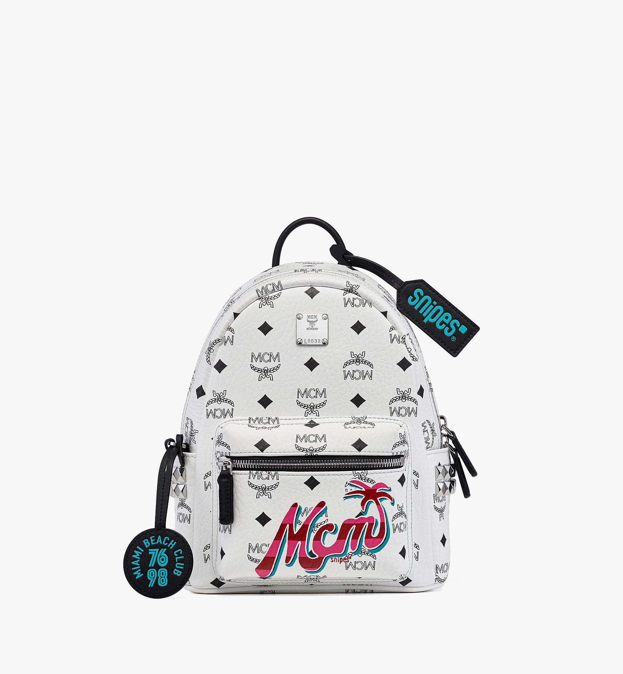 MCM x SNIPES Stark Rucksack in Visetos mit seitlichen Nieten 1